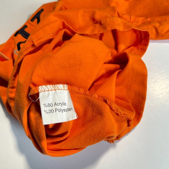 Orange Vintage Calvin Klein Cropped T-Shirt Top Size Small - Picture 9 of 9